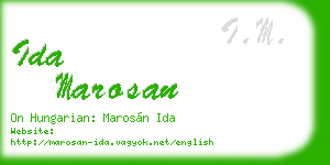 ida marosan business card
