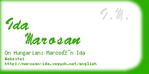 ida marosan business card